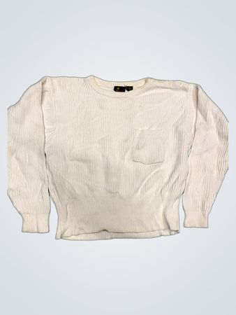 Izsport weißer strukturierter Pullover mit Tasche