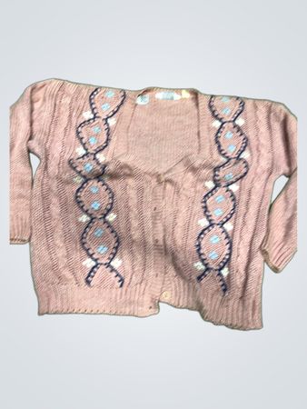 Blair Boutique Handgestrickter Pinker Cardigan