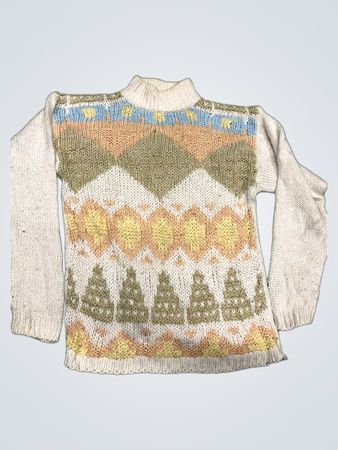 Ashleigh Morgan Damen Pullover mit Mock Neck im Fair Isle-Strick