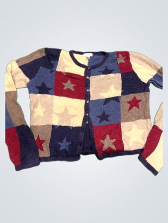 Christopher & Banks Damen Patchwork Stern Cardigan
