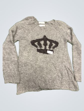 rich&royal Made in Italy Grauer Kronenpullover