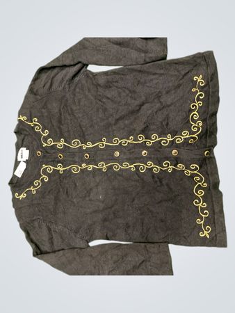 Leslie Fay Kleider Schwarzer bestickter Cardigan