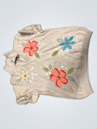 alfred dunner petite beige florales Strickpullover