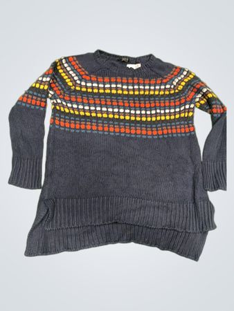 Der Limited Damenpullover in Marineblau mit geometrischem Muster