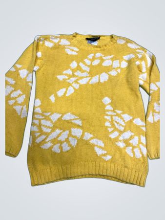 Nordstrom Sportswear Gelbes Sweatshirt mit weißem Muster