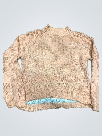 BRAVO! Damen Pfirsich Strickpullover mit geometrischem Muster