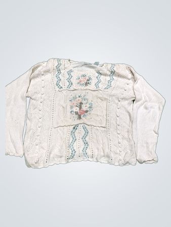 Colleen's Collectables Bestickter Blumensweater