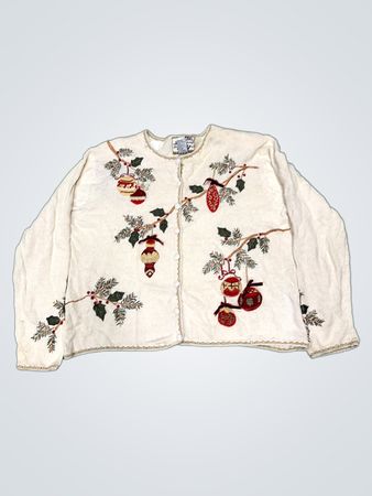 Heirloom Collectibles Weihnachtsbaum Ornament Bestickter Cardigan