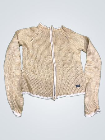Gemütlicher Bär Zip-Up Strickpullover