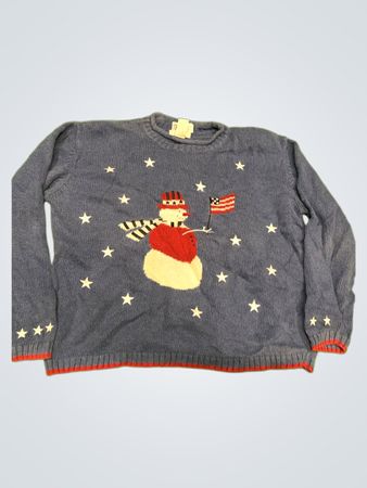 Christopher & Banks Blauer patriotischer Pullover