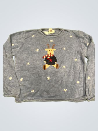 Christopher & Banks Bestickter Rentierpullover