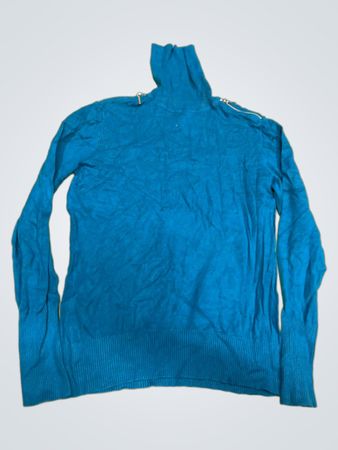 MILAN COLLECTION Blauer Rollkragenpullover