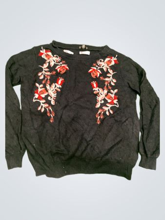 UN JOUR AILLEURS Paris bestickter Pullover