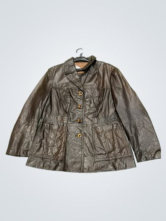 Braune Lederjacke