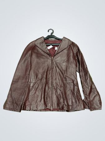 Braune Lederjacke