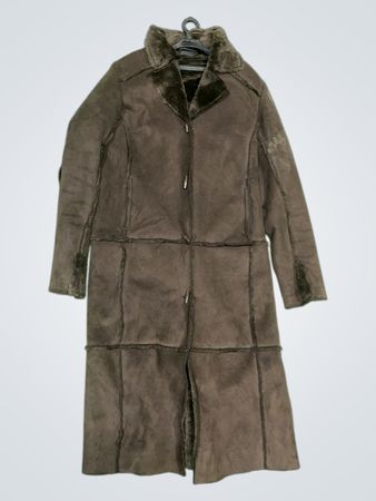 Brown Suede Coat with Fur Lining