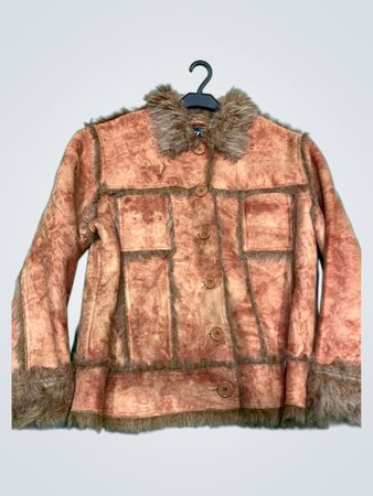 AZIZA Faux Fur Trimmed Jacket