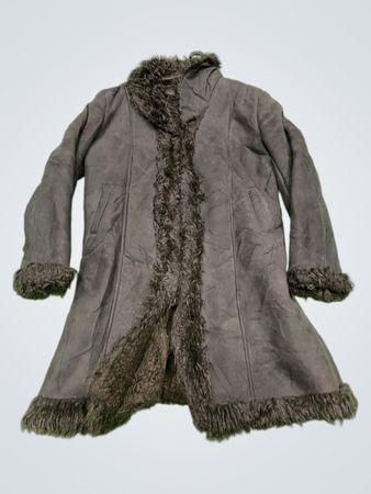 Black Faux Fur Trimmed Coat