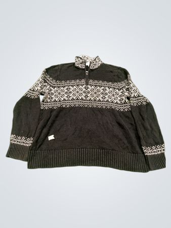 Christopher & Banks Damen Fair Isle Viertel-Reißverschluss-Pullover