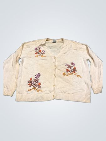 CLASSIC ELEMENTS WOMAN 16-18W Ramie Cotton Cardigan