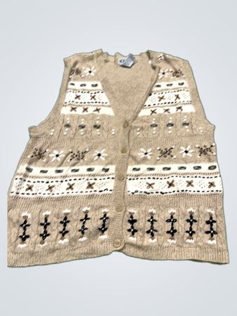 Koret Women's Fair Isle Knit Button Front Vest