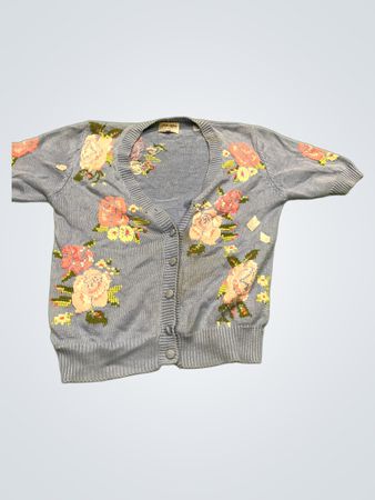 Susan Bristol Floral Knit Cardigan