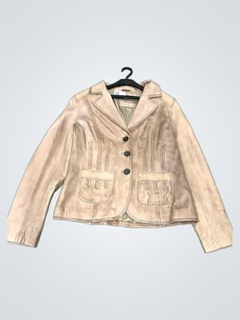 Braunes Leder-Blazer