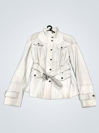 PHILIP RUSSEL REAL LEATHER COLLECTION White Jacket