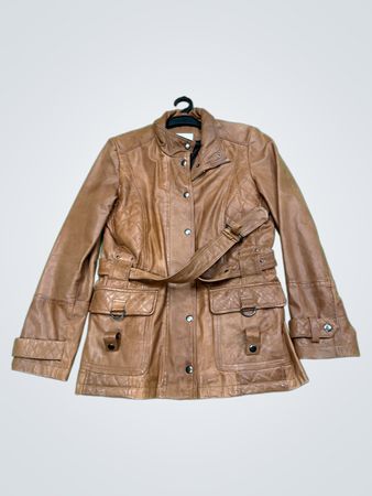 Braune Lederjacke