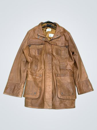 JILANI COLLECTION Braune Lederjacke Größe 44