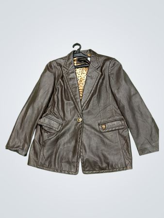Lee Dong Soo Brauner Lederblazer