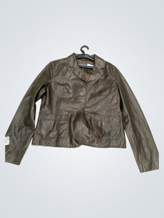 Braune Lederjacke