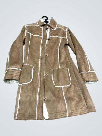 Cherokee Women's Brown Suede Faux Fur Lined Coat