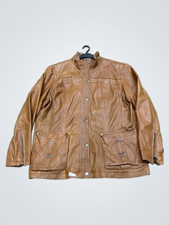 Braune Lederjacke