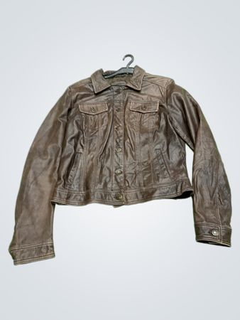 Braune Lederjacke