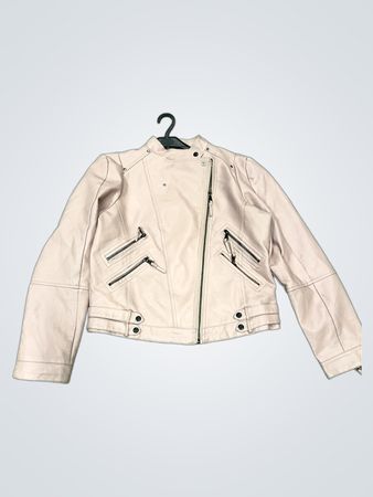 Rosa Kunstlederjacke