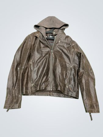 Gipsy by Mauritius braune Lederjacke mit Kapuze