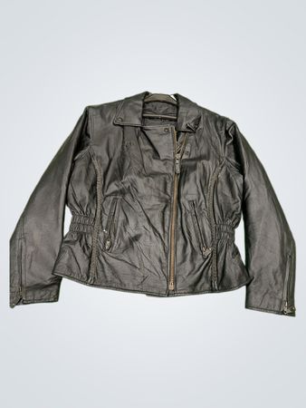 USA Bikers Dream Apparel Schwarze Lederjacke