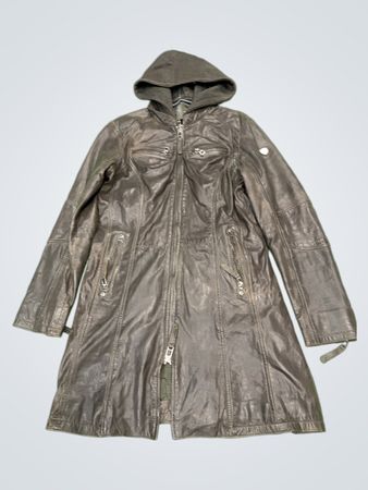 Gipsy Leder Kapuzenmantel