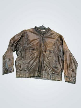 Club Uomo Braune Lederjacke