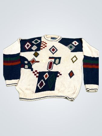 ETCHINGS Geometric Pattern Sweater