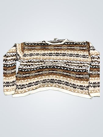 Eddie Bauer Womens Tall Grande XXL/XXG 100% Baumwolle Fair Isle Pullover