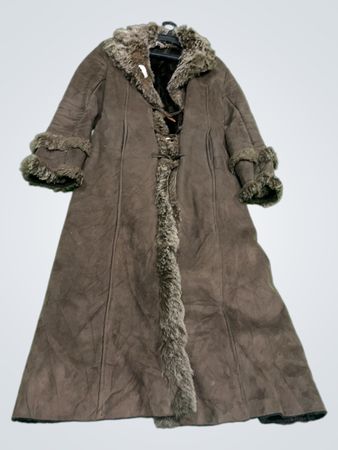 MISSY Brown Fur Lined Long Coat