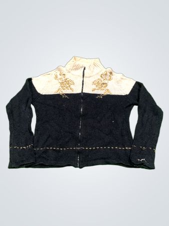 K4KST Maurice Sasson Zip-Up Sweater