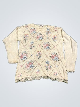 Worthington Damen Sweatshirt mit floralem Muster