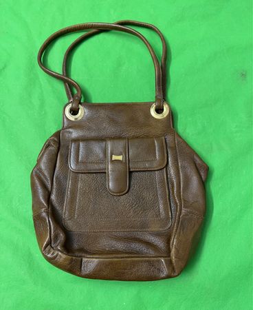 Braune Lederhandtasche