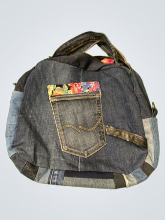 Denim-Patchwork-Tasche