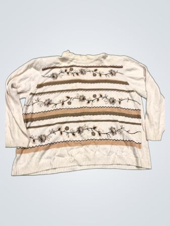 Alfred Dunner Damen Pullover mit floralem Muster