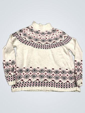 Basic Editions Damen Fair Isle Stehkragenpullover