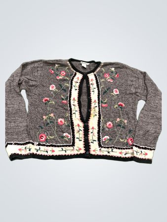 Dressbarn bestickter Cardigan